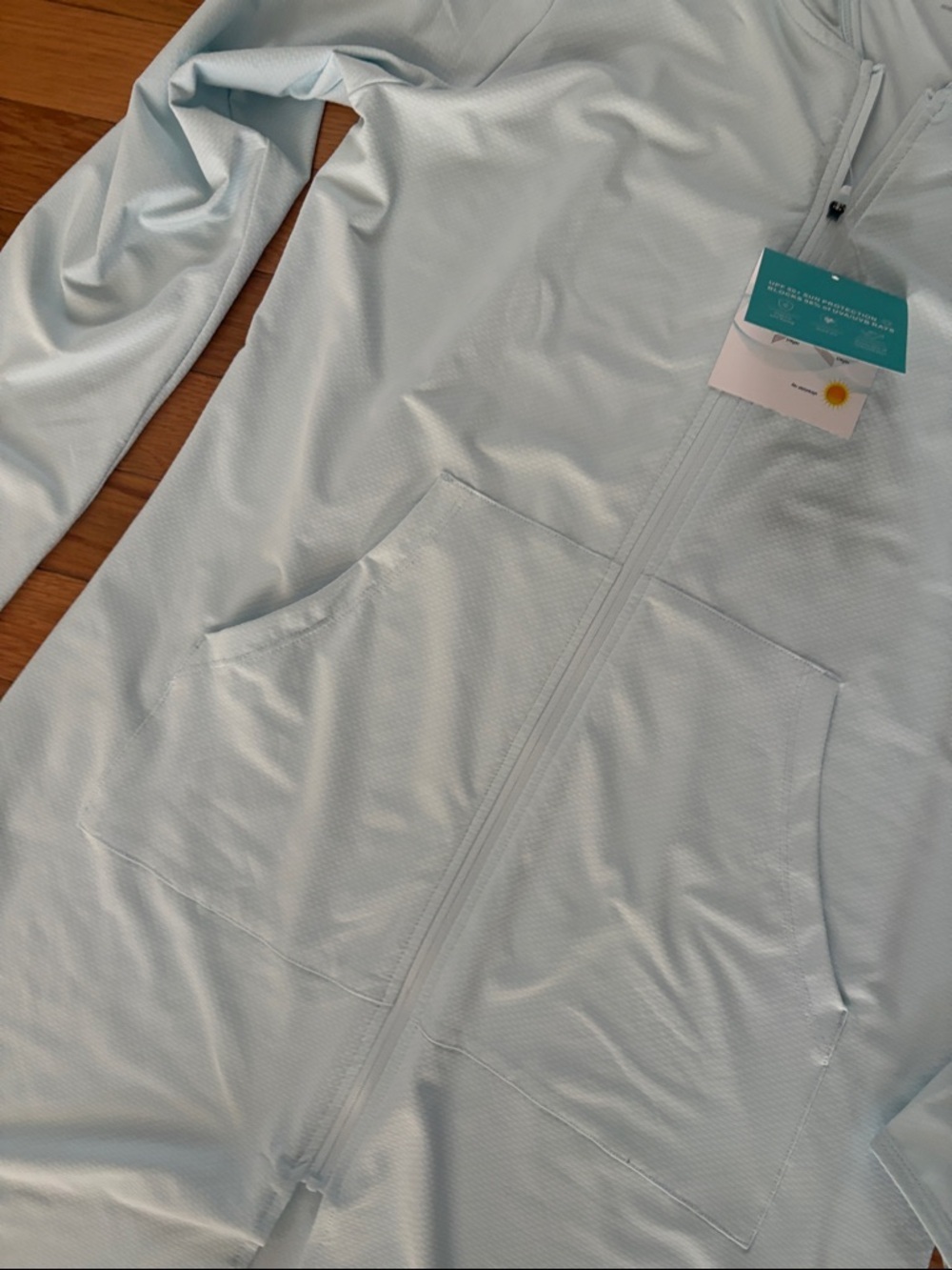 Willit Light Aqua Performance Hooded Shirt - Picture 8 of 10